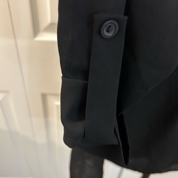 Charolette Russe Sheer Zipper Deep V Top - Picture 2 of 6